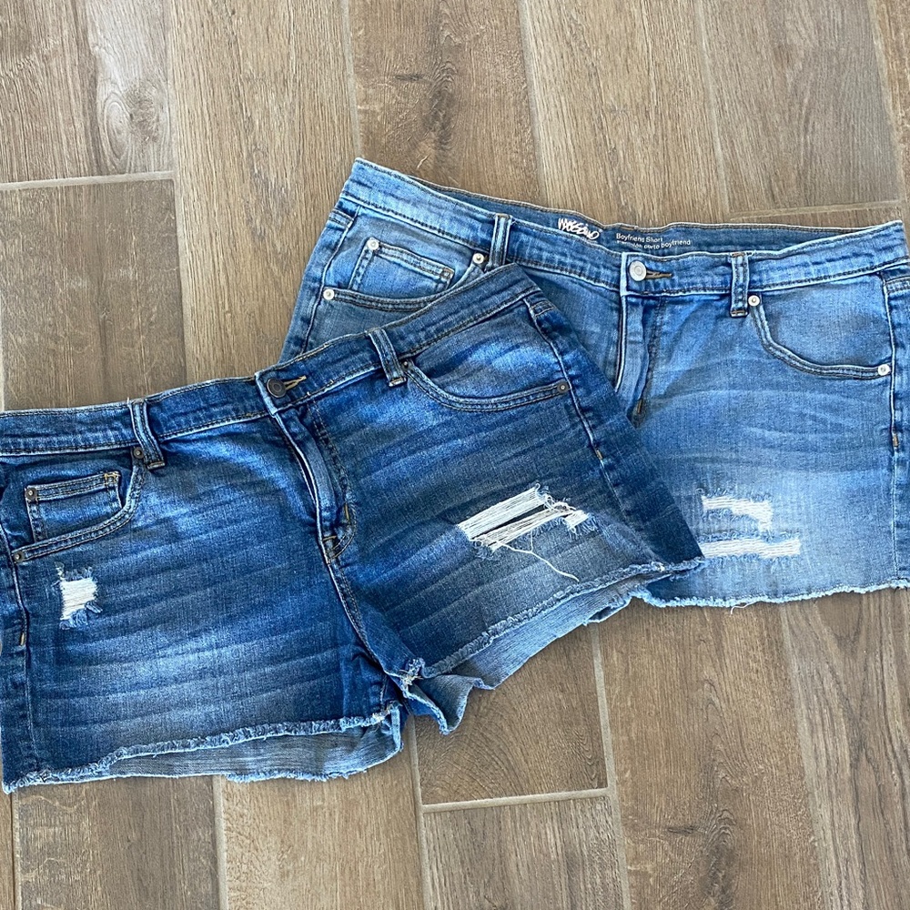 Mossimo Supply Co. Blue Boyfriend Shorts